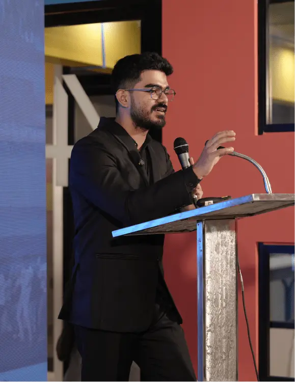 On stage, keynote